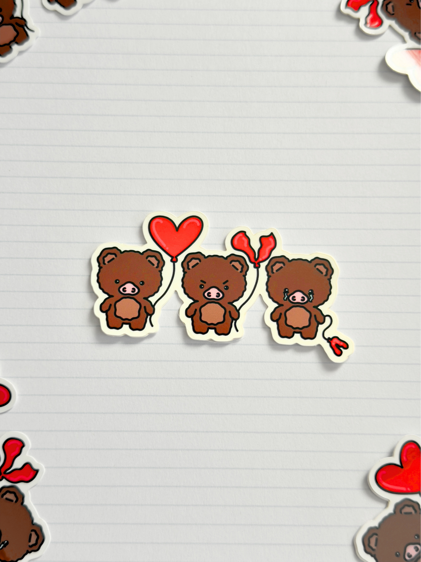 Popped Heart Vinyl Sticker