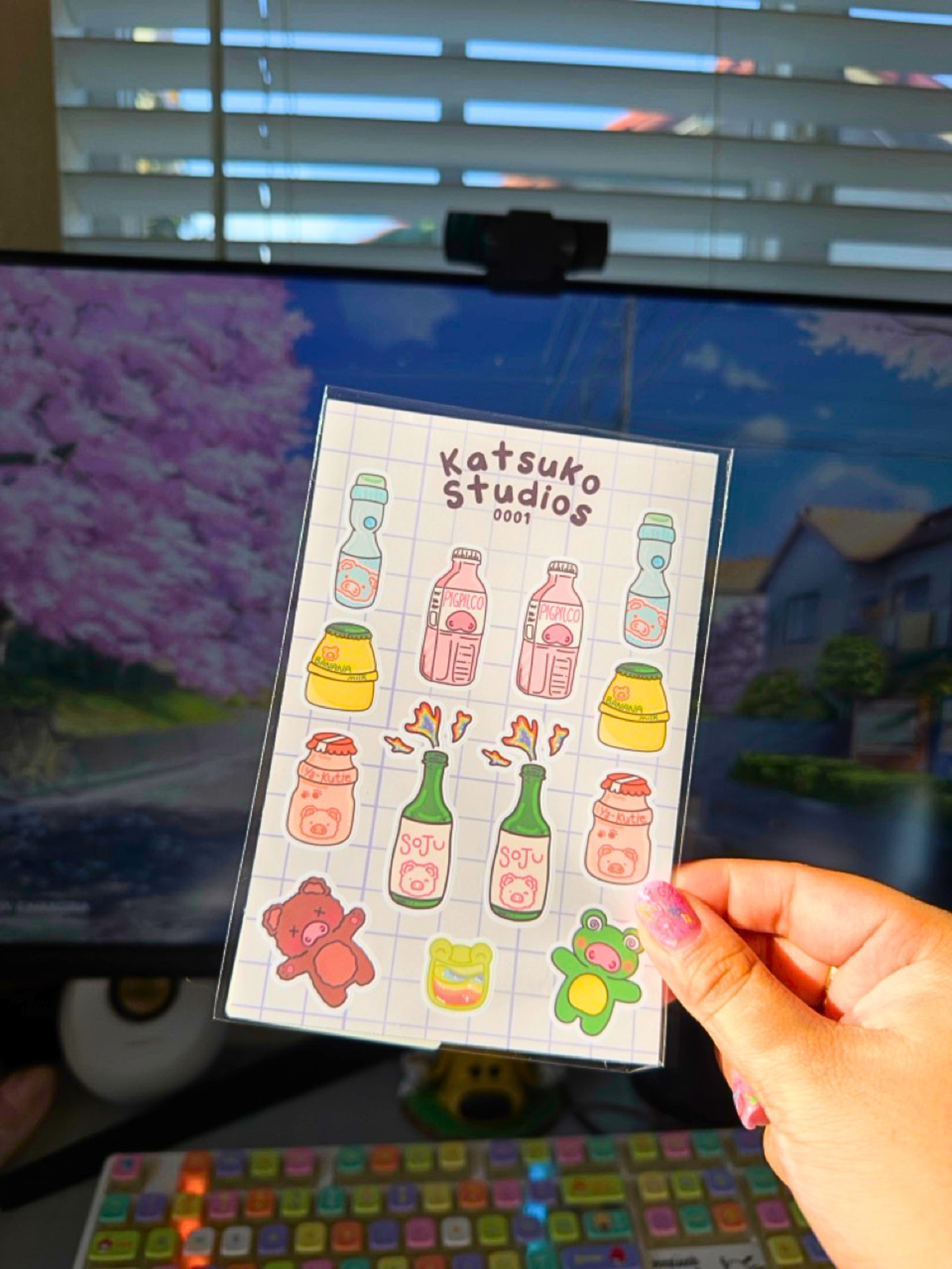 Asian Drinks Sticker Sheet