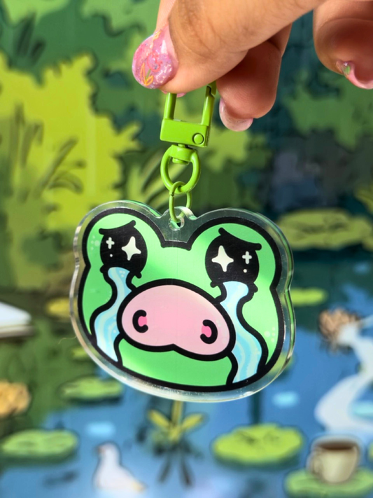 Crying Frop Acrylic Keychain