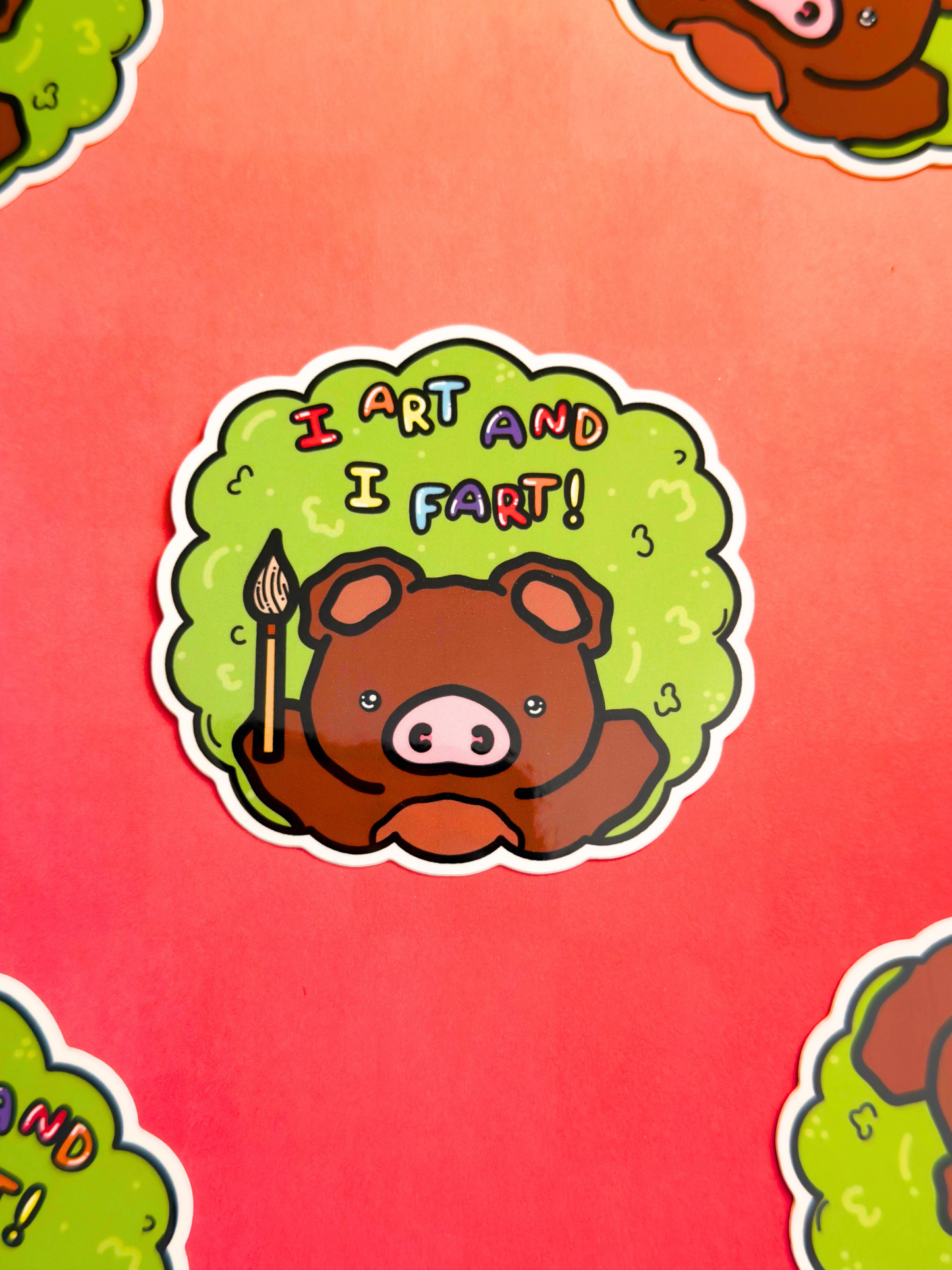 Art and Fart Vinyl Sticker