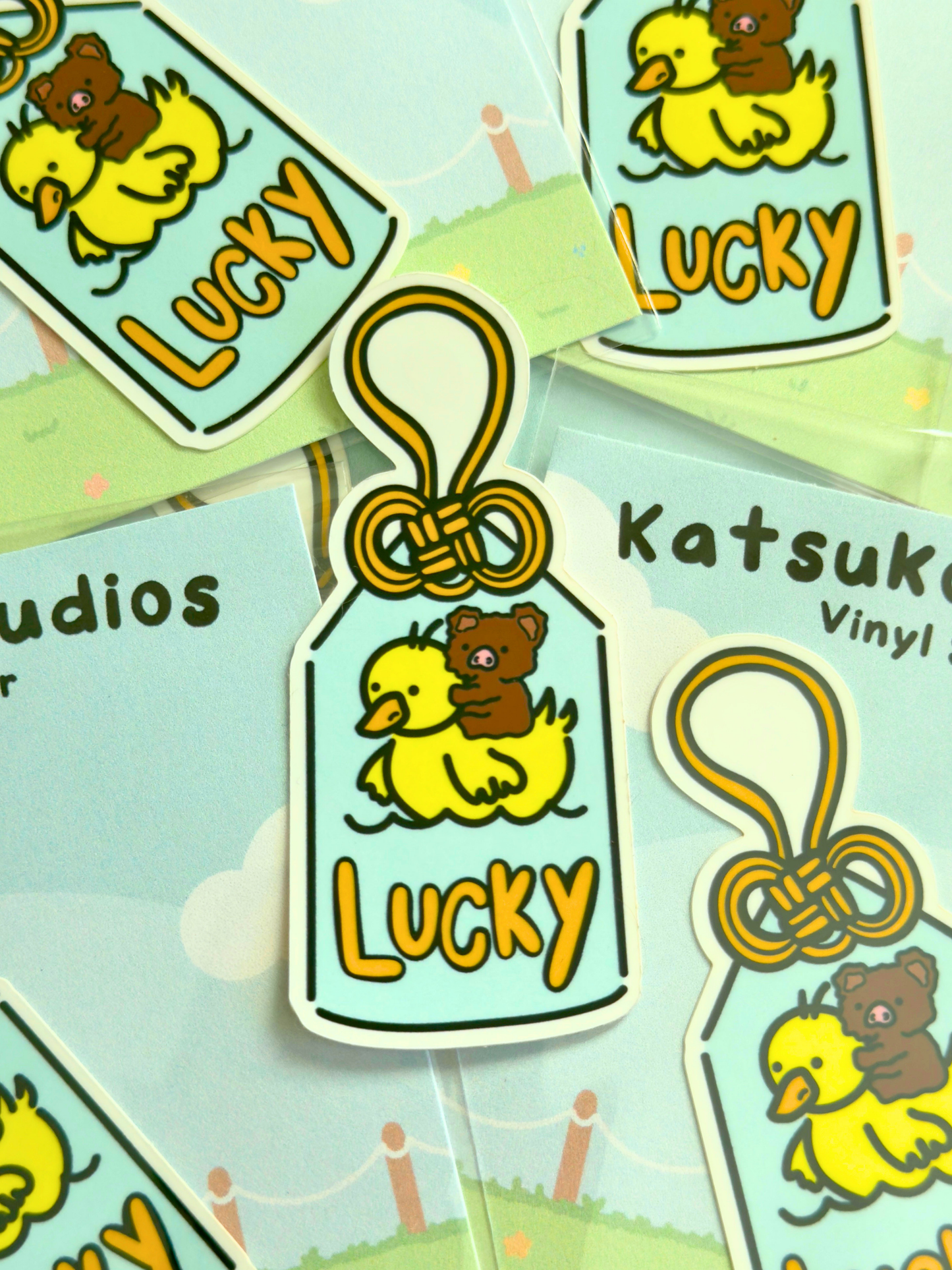 Lucky Ducky Vinyl Sticker