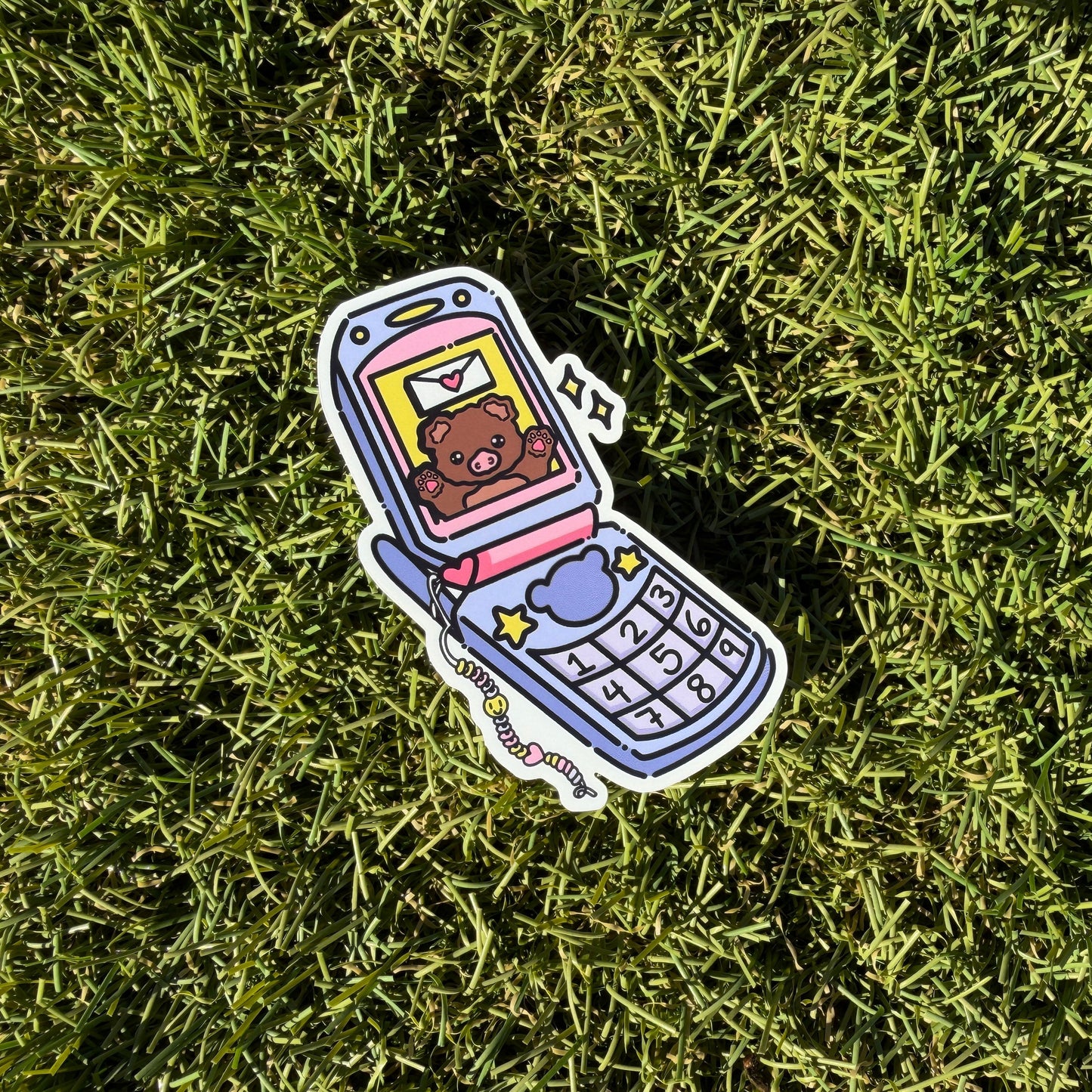 Flip Phone Vinyl Sticker