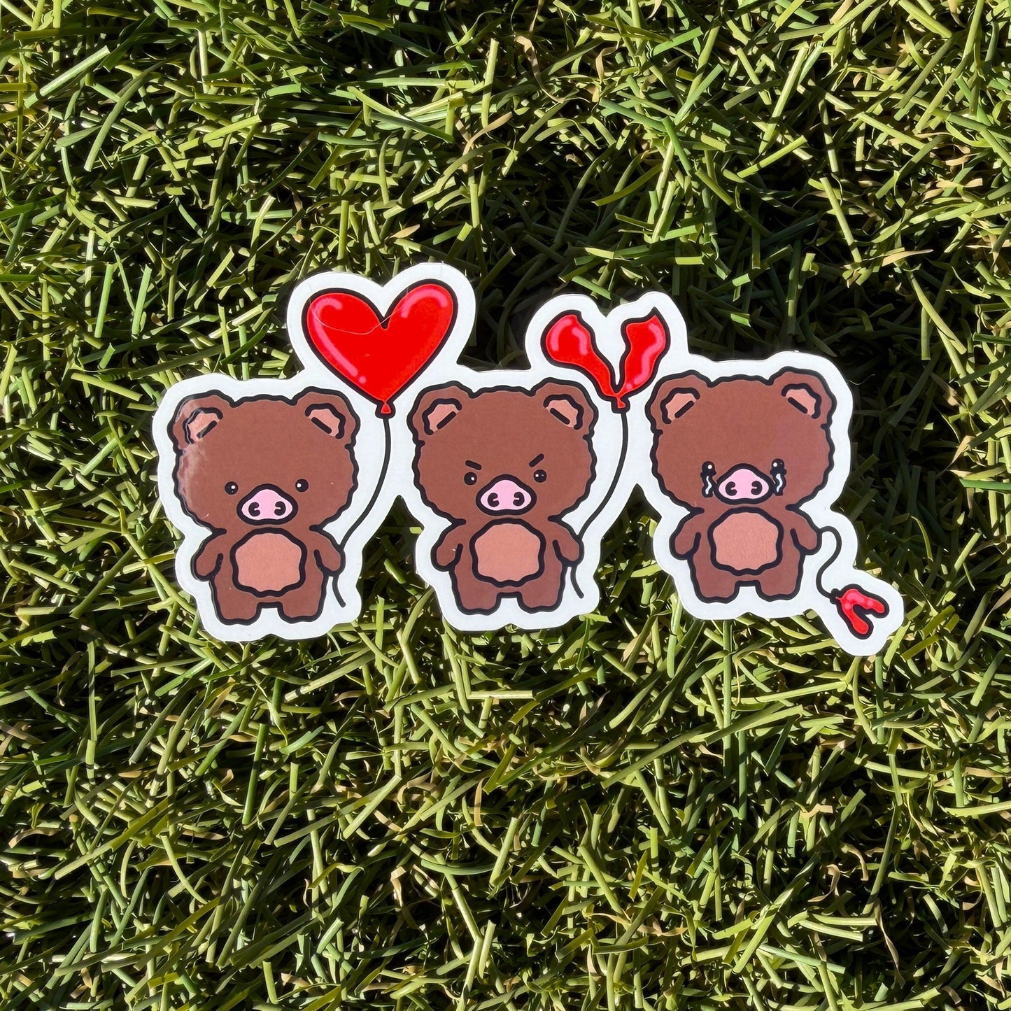 Popped Heart Vinyl Sticker