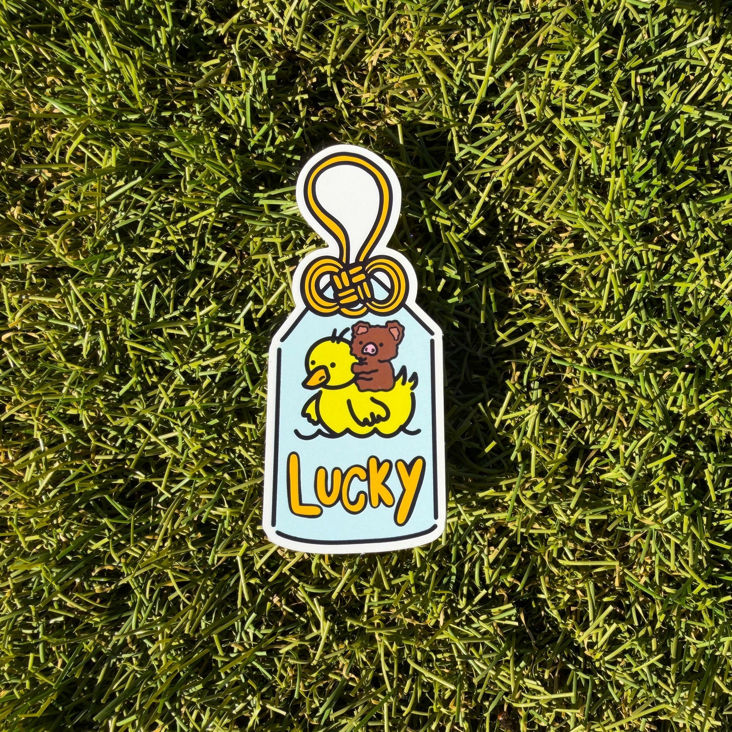 Lucky Ducky Vinyl Sticker