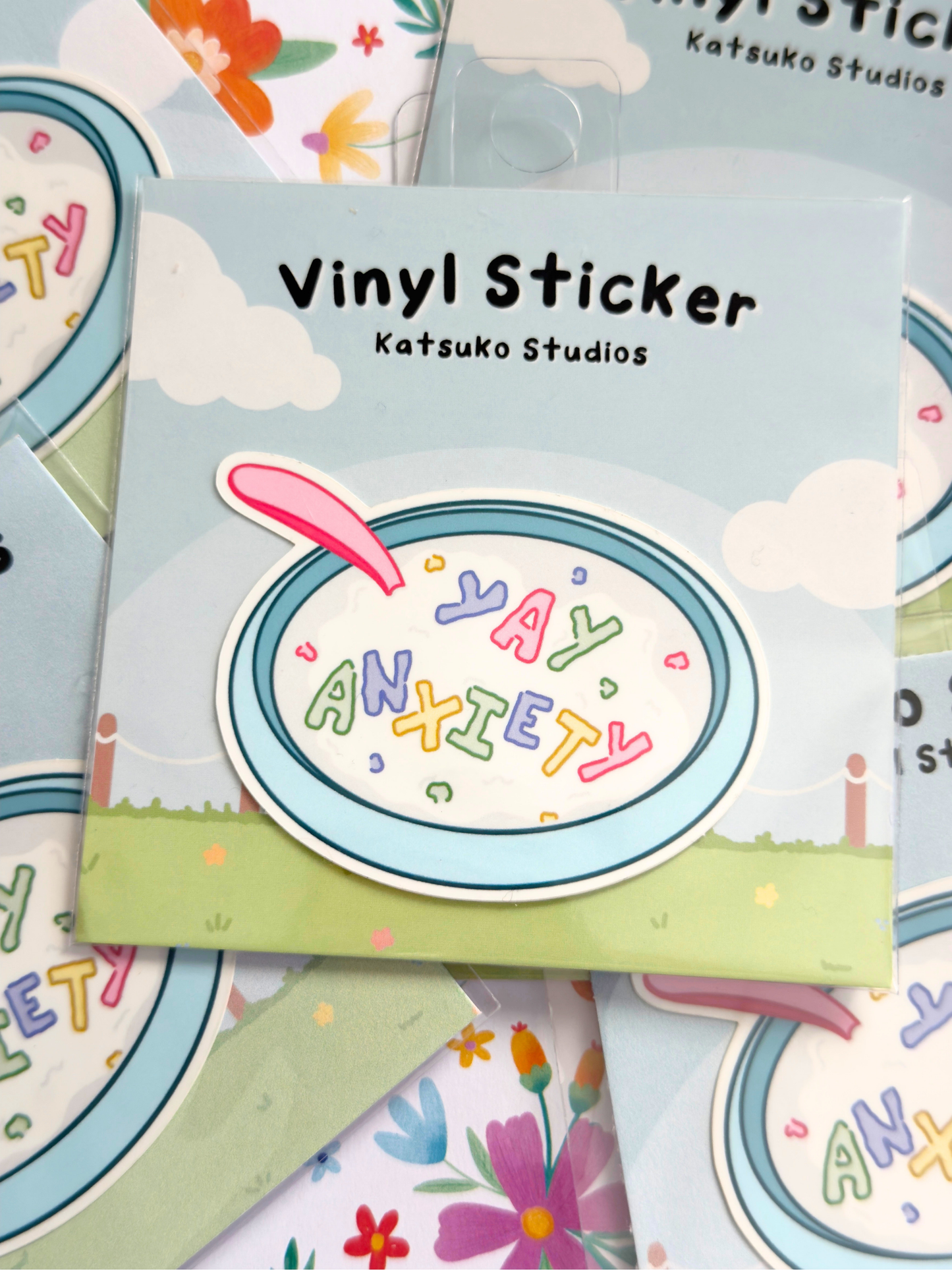 Anxiety Cereal Vinyl Sticker