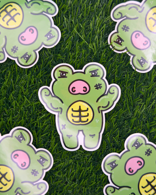 Buff Frog Vinyl Sticker