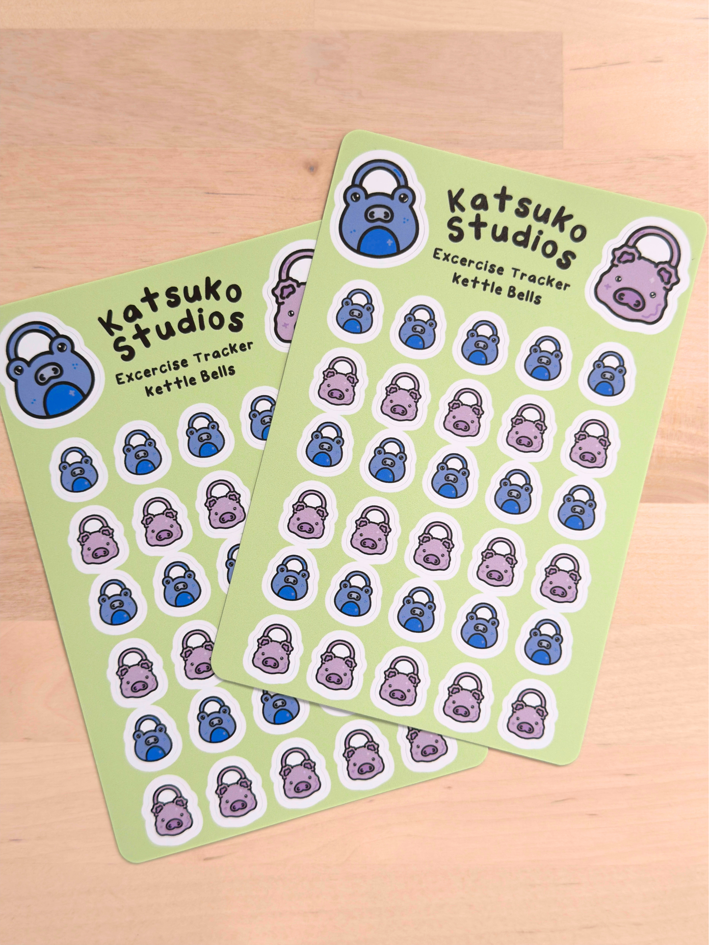 Exercise Tracker (kettlebells) Sticker Sheet