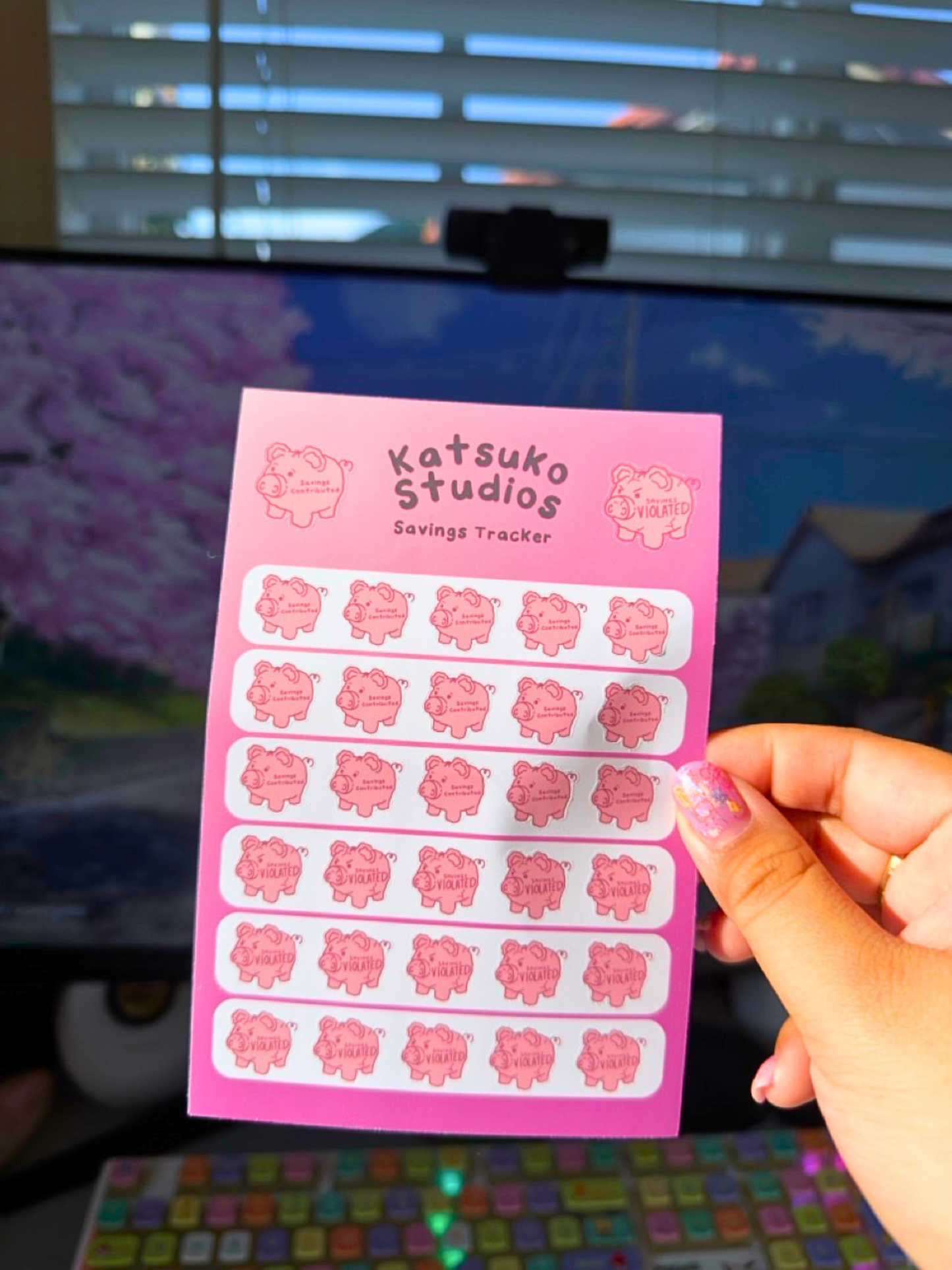 Savings Tracker Sticker Sheet