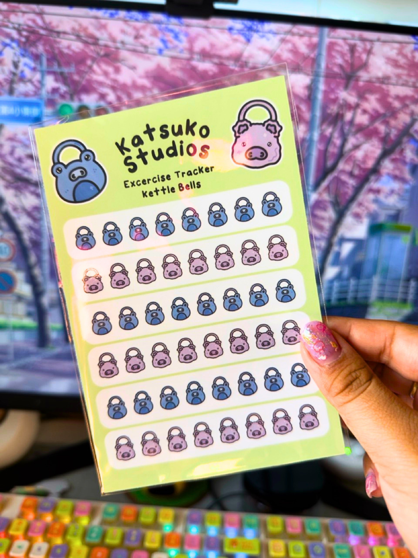 Exercise Tracker (kettlebells) Sticker Sheet