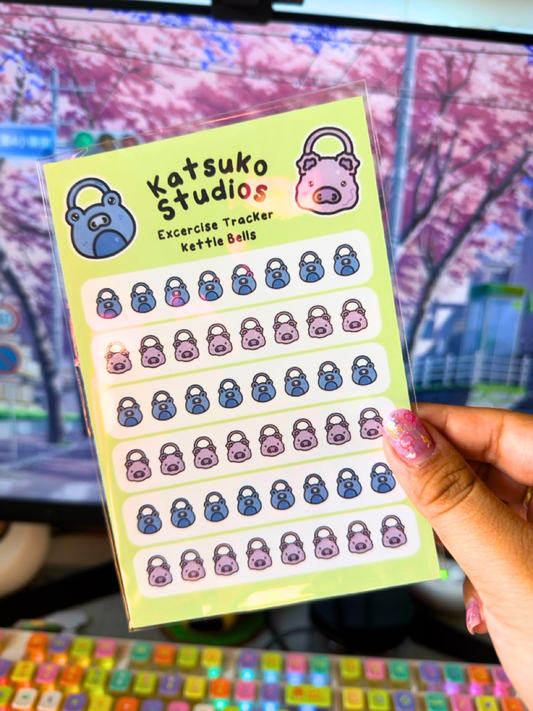 Exercise Tracker (kettlebells) Sticker Sheet