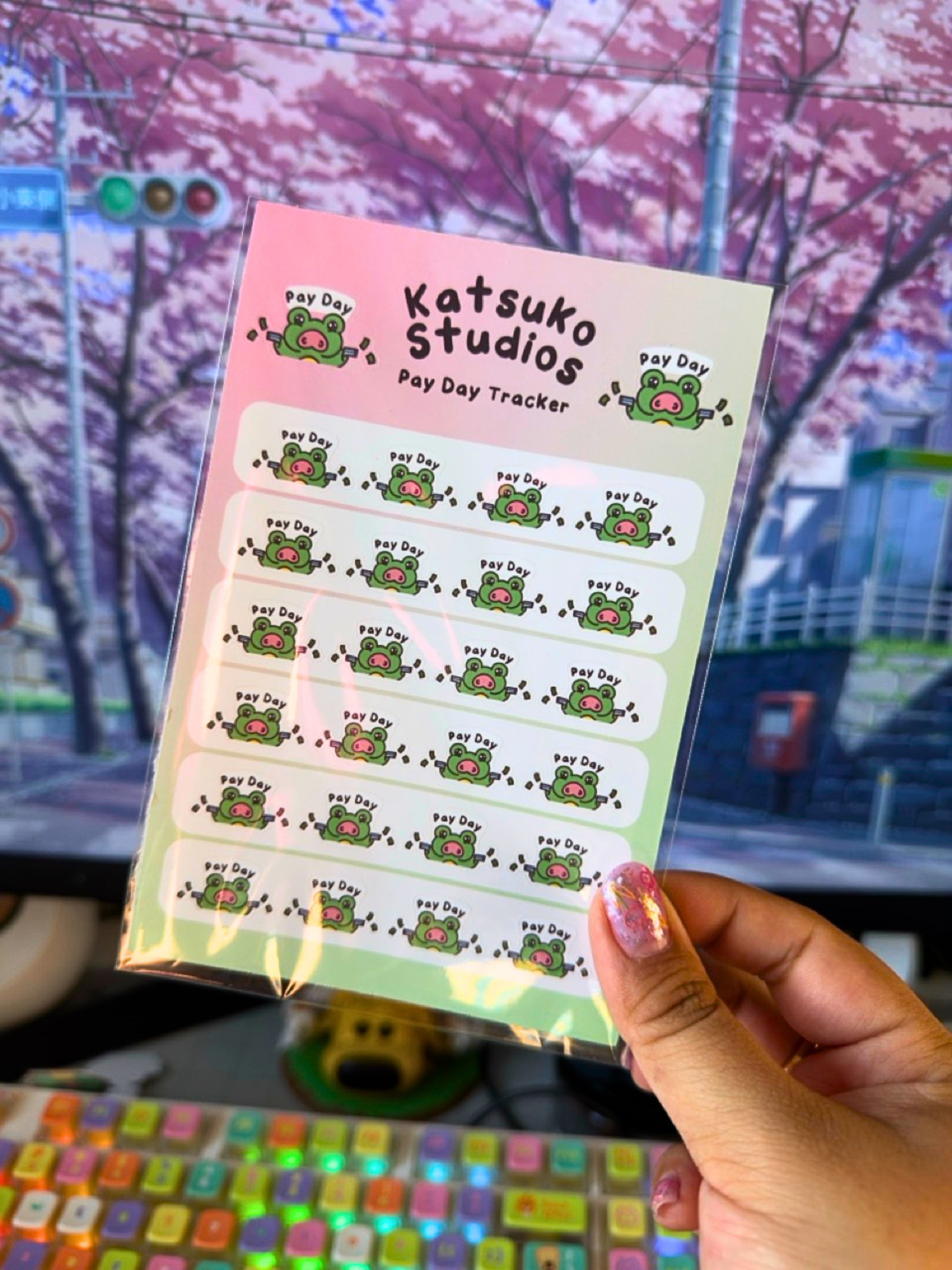 Frop Pay Day Tracker Sticker Sheet