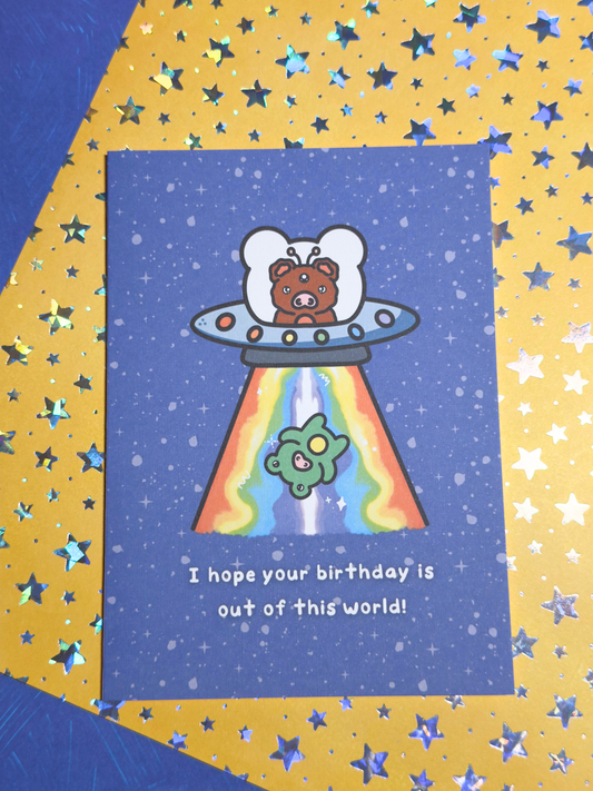 Out of This World Birthday Greeting Card