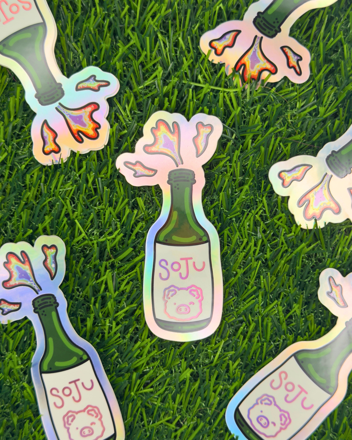 Soju Holographic Vinyl Sticker