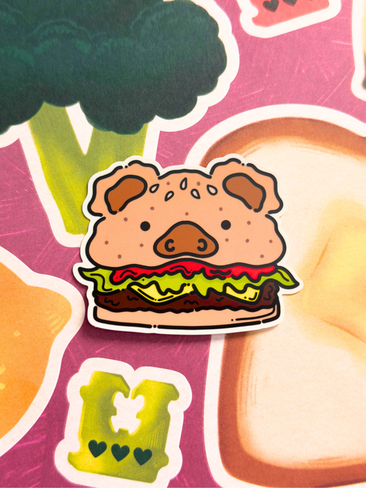 Yummy Burg Vinyl Sticker