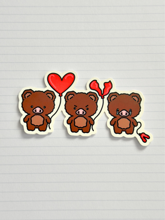 Popped Heart Vinyl Sticker