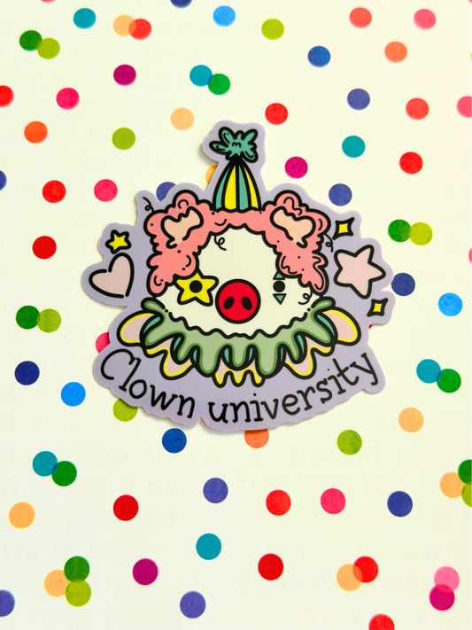 Clown University Vinyl Sticker