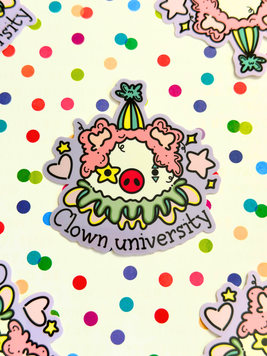 Clown University Vinyl Sticker