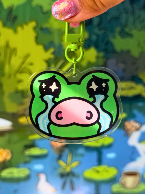 Crying Frop Acrylic Keychain