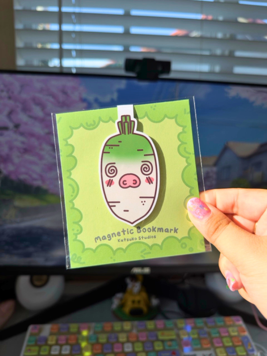 Dizzy Daikon Magnetic Bookmark