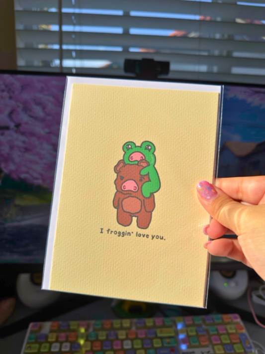 Froggin' Love You Greeting Card