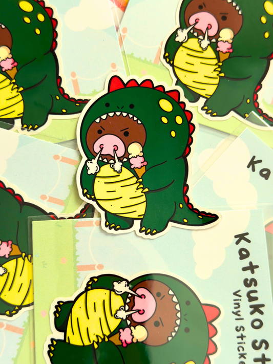 Dino Bear Vinyl Sticker