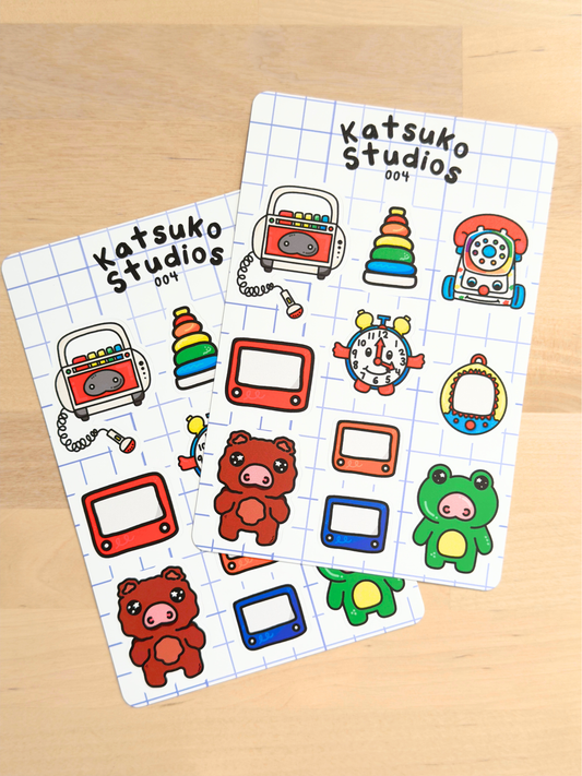 Retro Toys Sticker Sheet