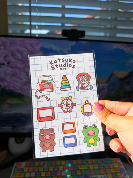 Retro Toys Sticker Sheet