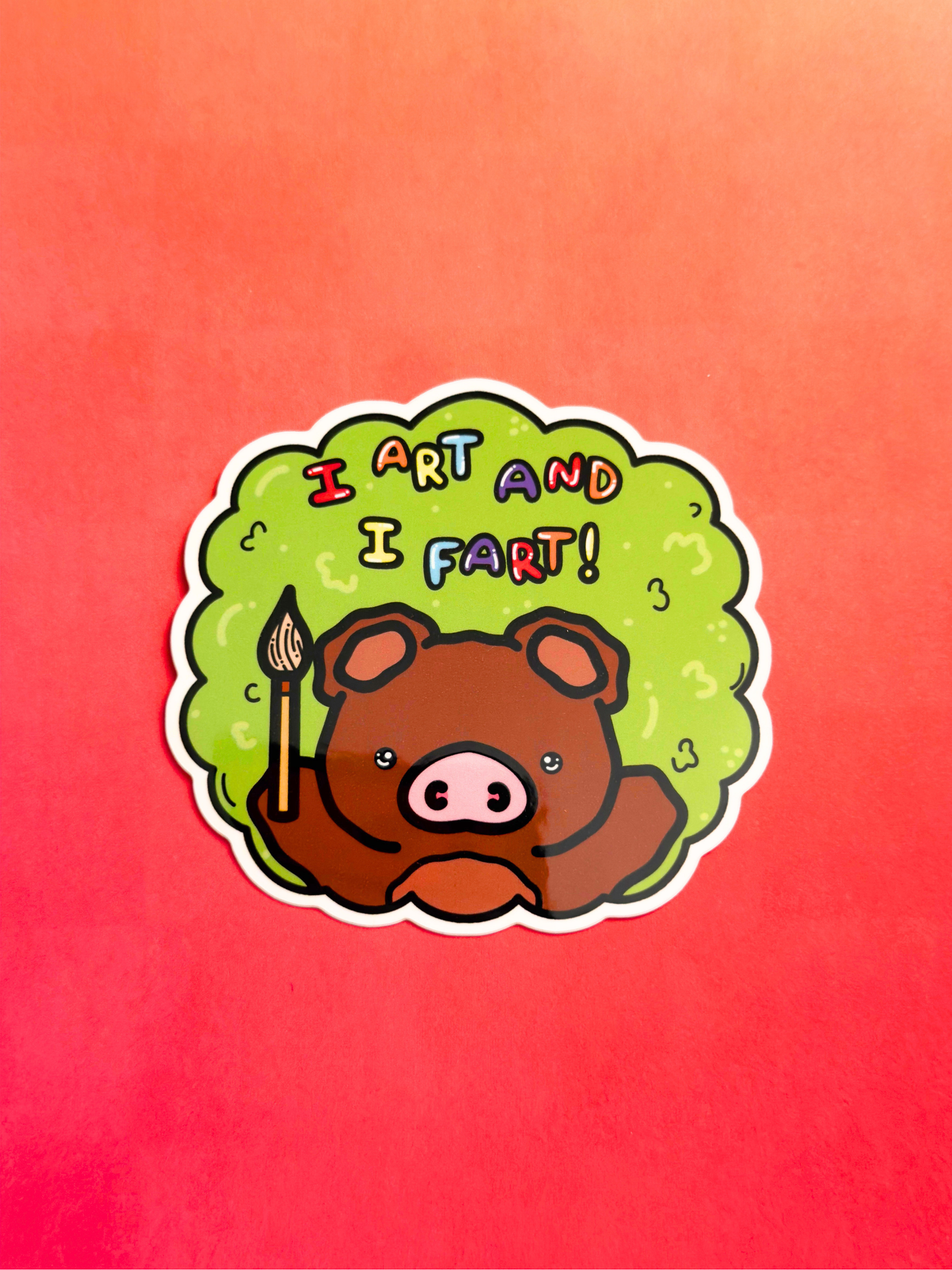 Art and Fart Vinyl Sticker