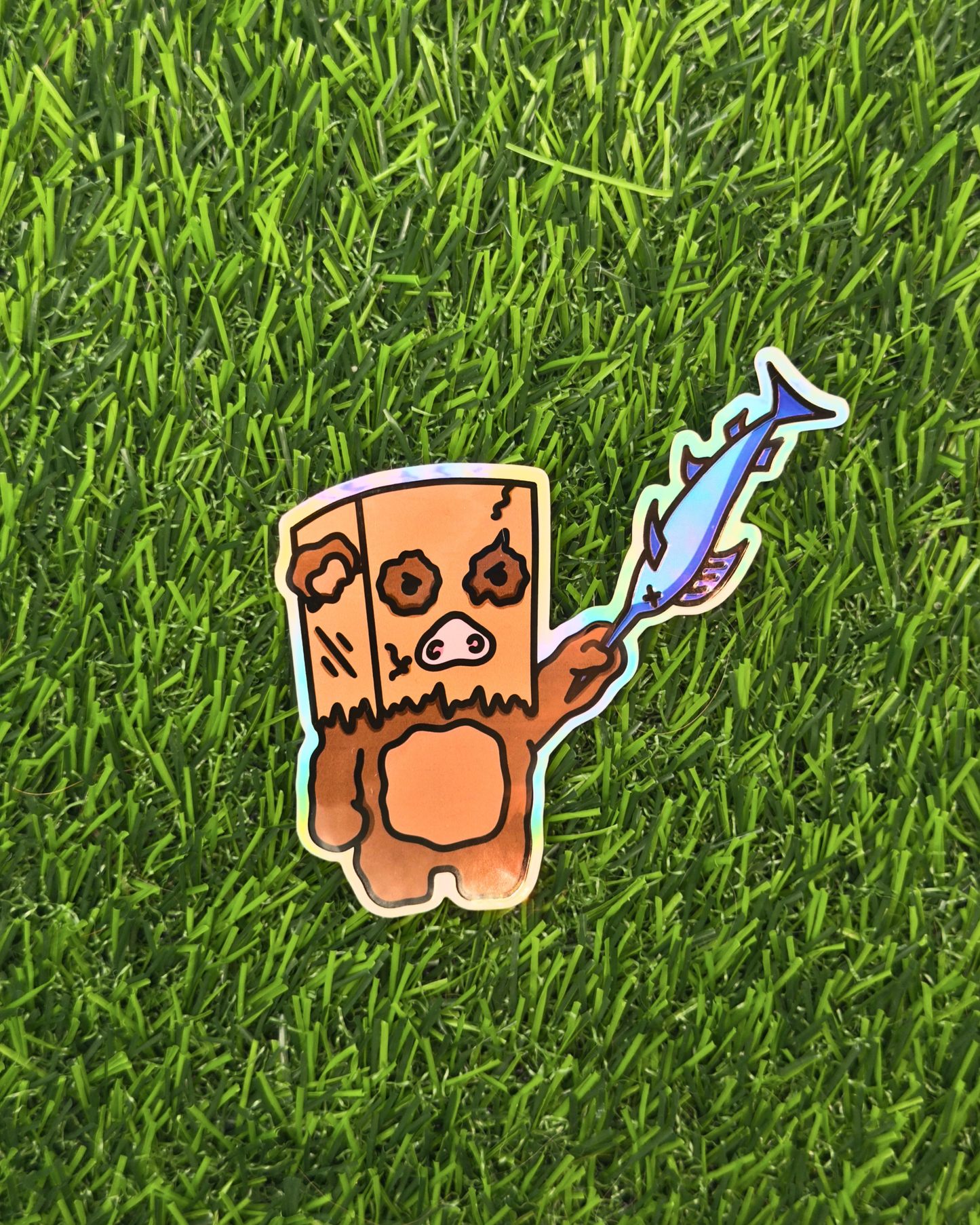 Sword Fish Robber Holographic Vinyl Sticker