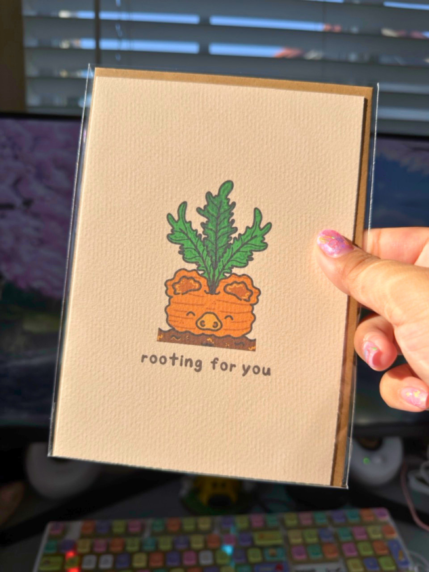 Rooting For You Greeting Card