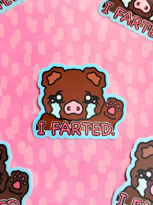 I Farted Vinyl Sticker