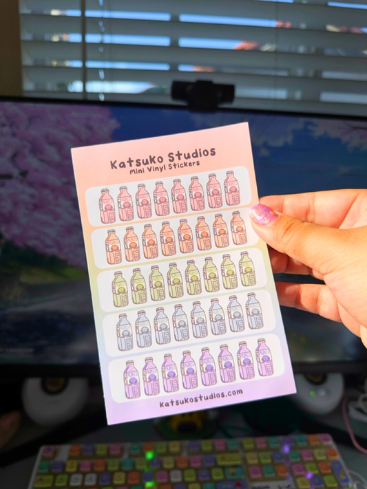 Mini Yogurt Drink Sticker Sheet