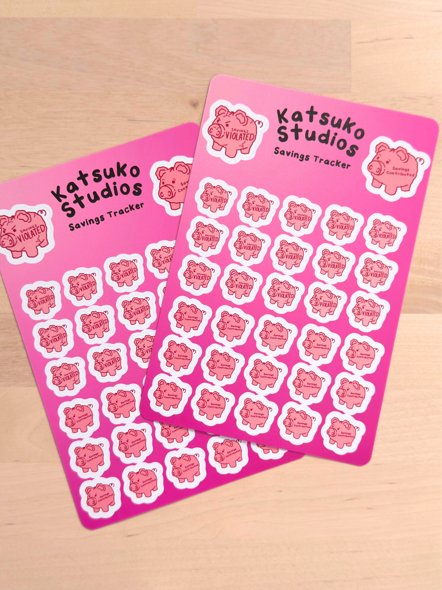Savings Tracker Sticker Sheet