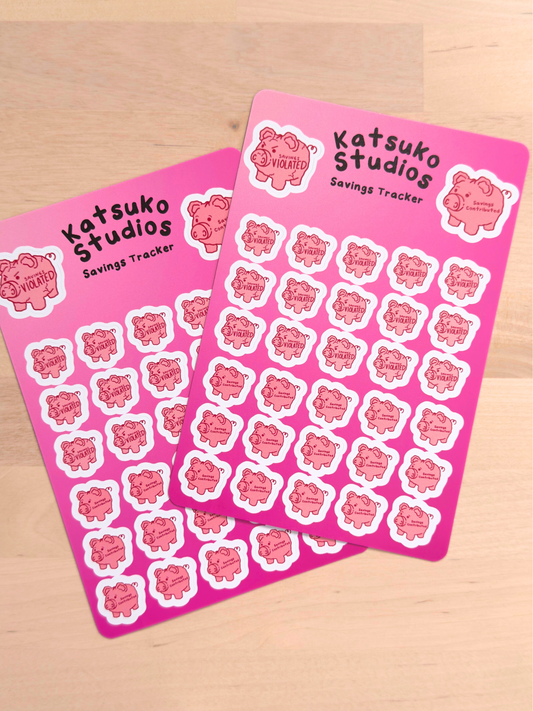 Savings Tracker Sticker Sheet