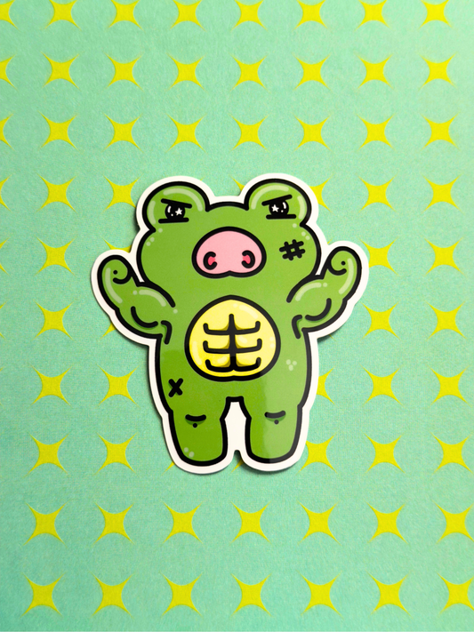 Buff Frog Vinyl Sticker