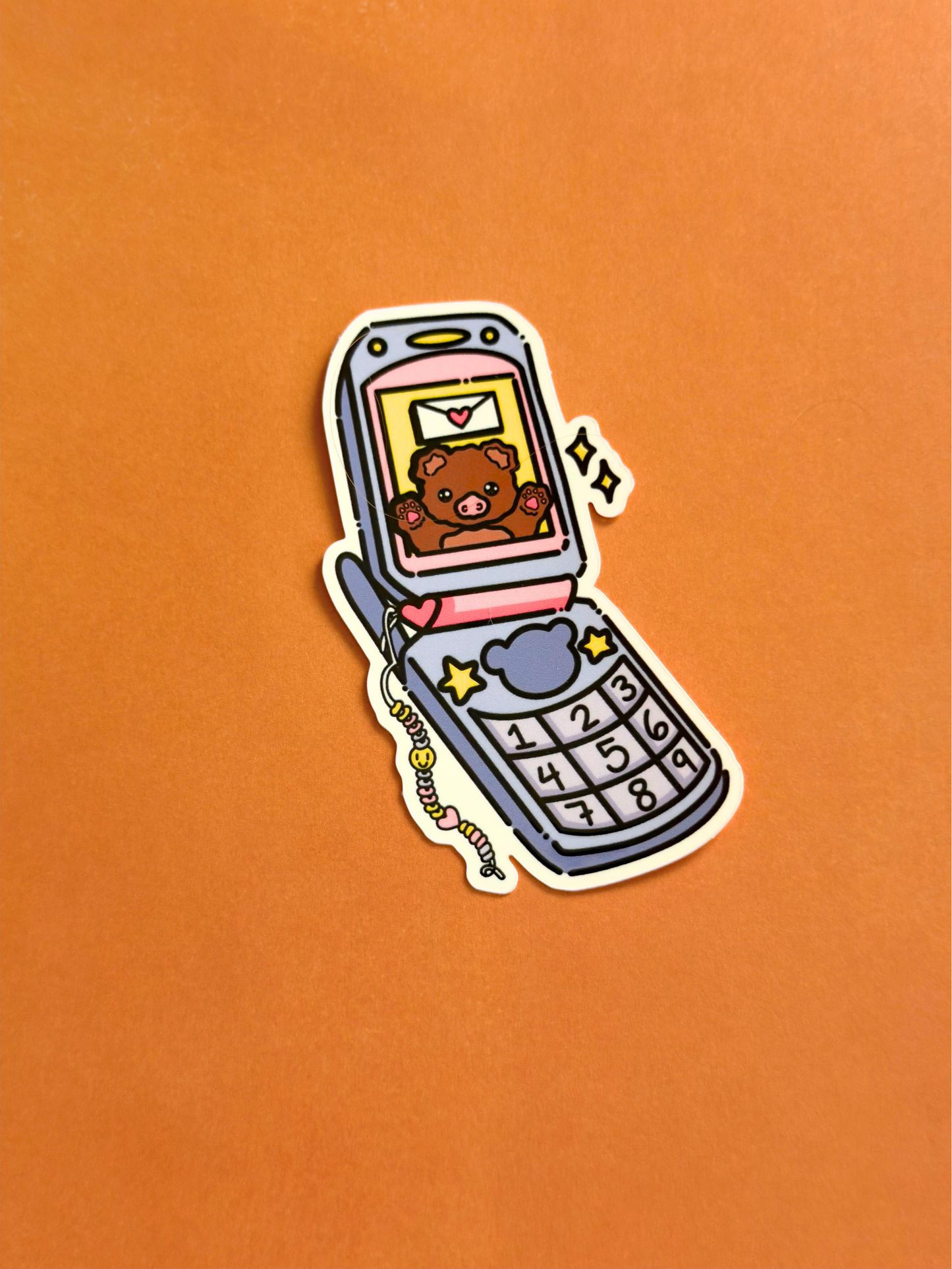 Flip Phone Vinyl Sticker