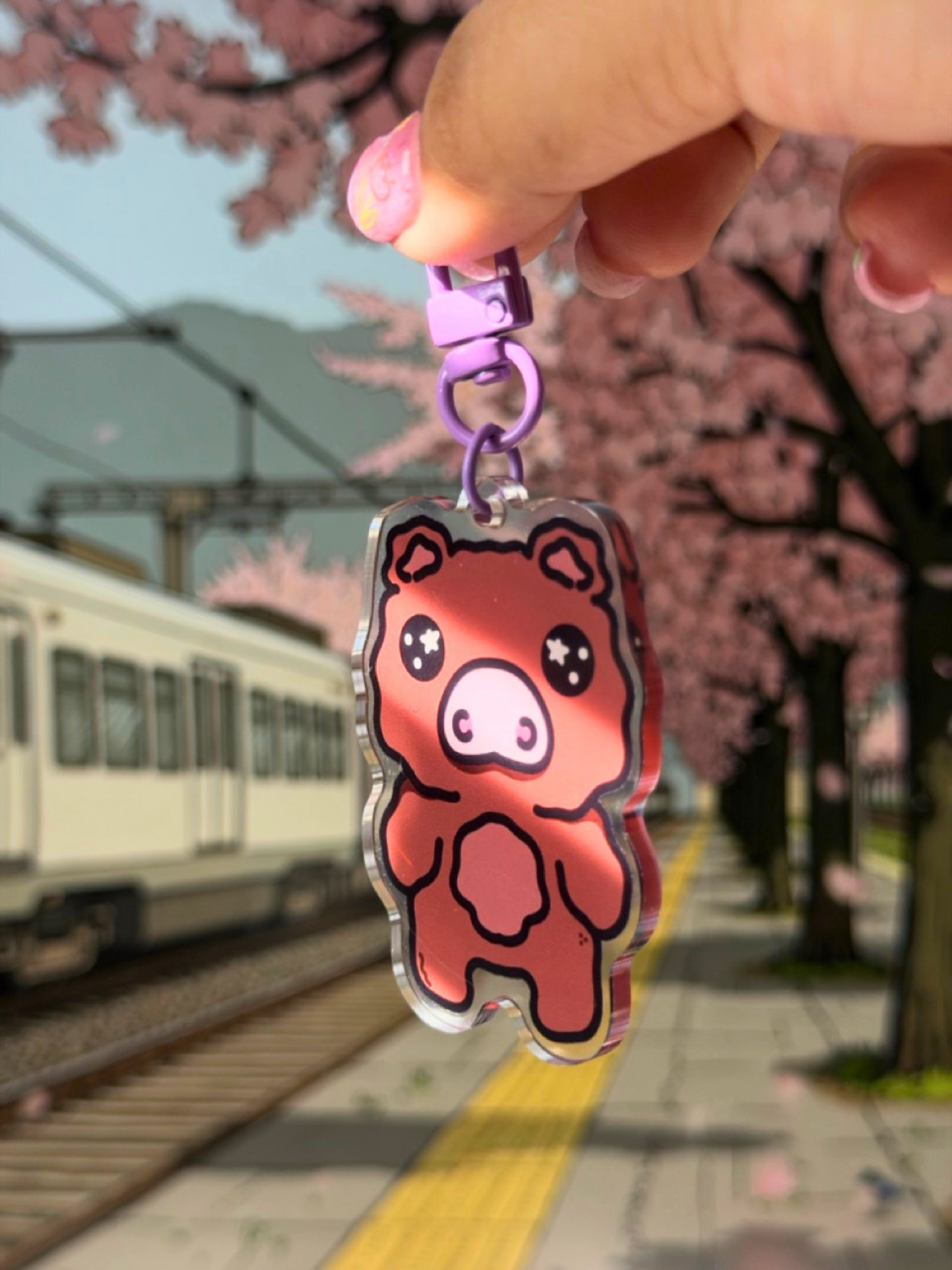 Bright-Eyed Blip Acrylic Keychain