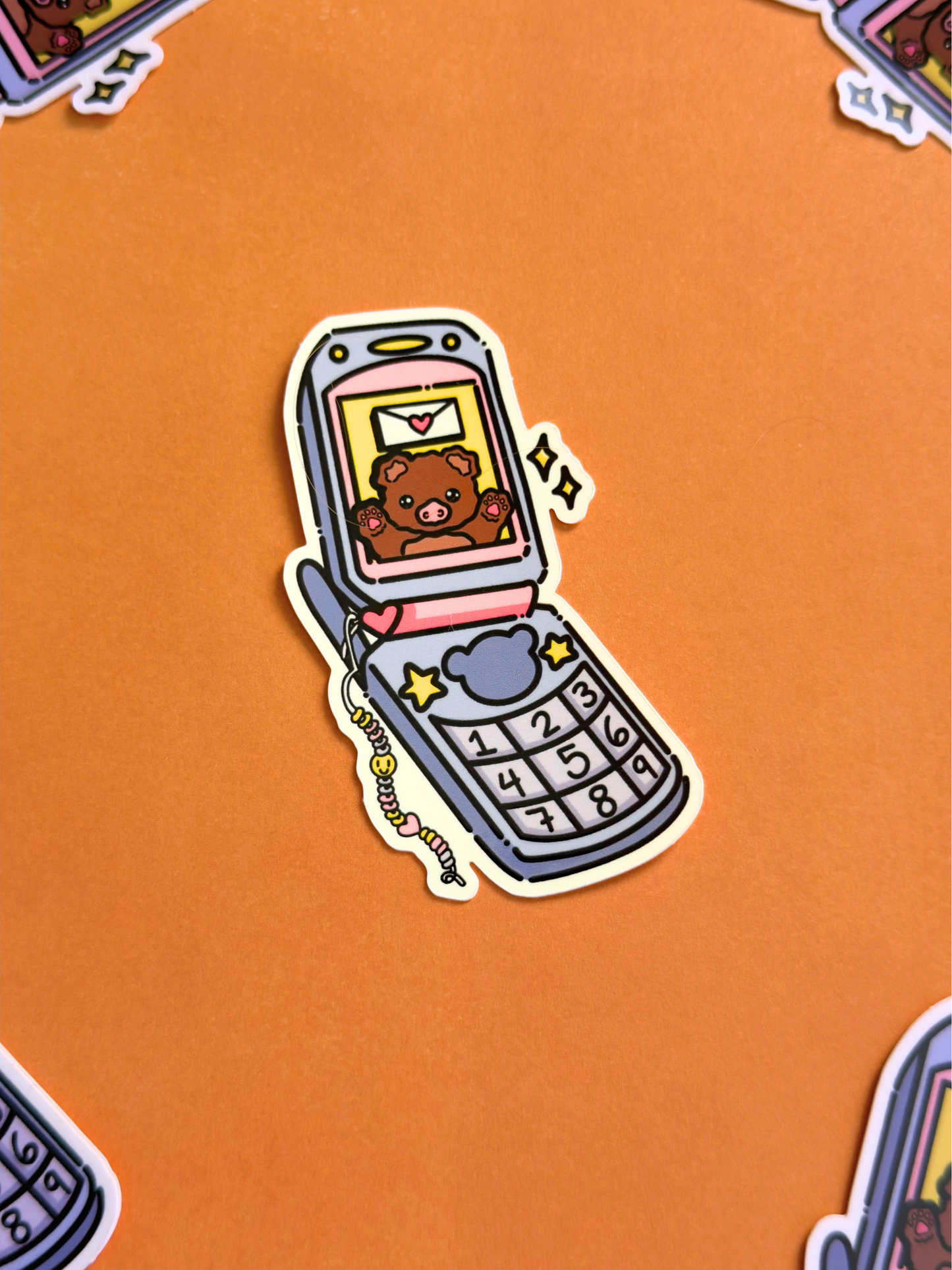 Flip Phone Vinyl Sticker