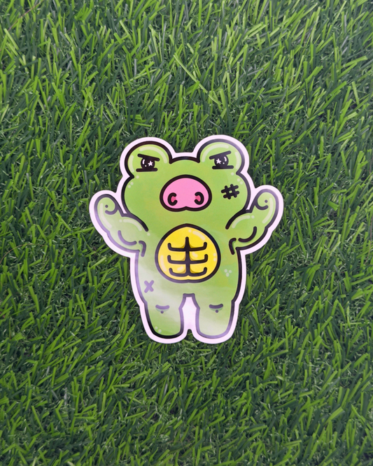 Buff Frog Vinyl Sticker