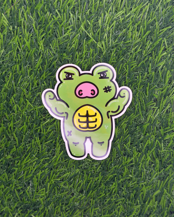 Buff Frog Vinyl Sticker