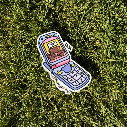 Flip Phone Vinyl Sticker
