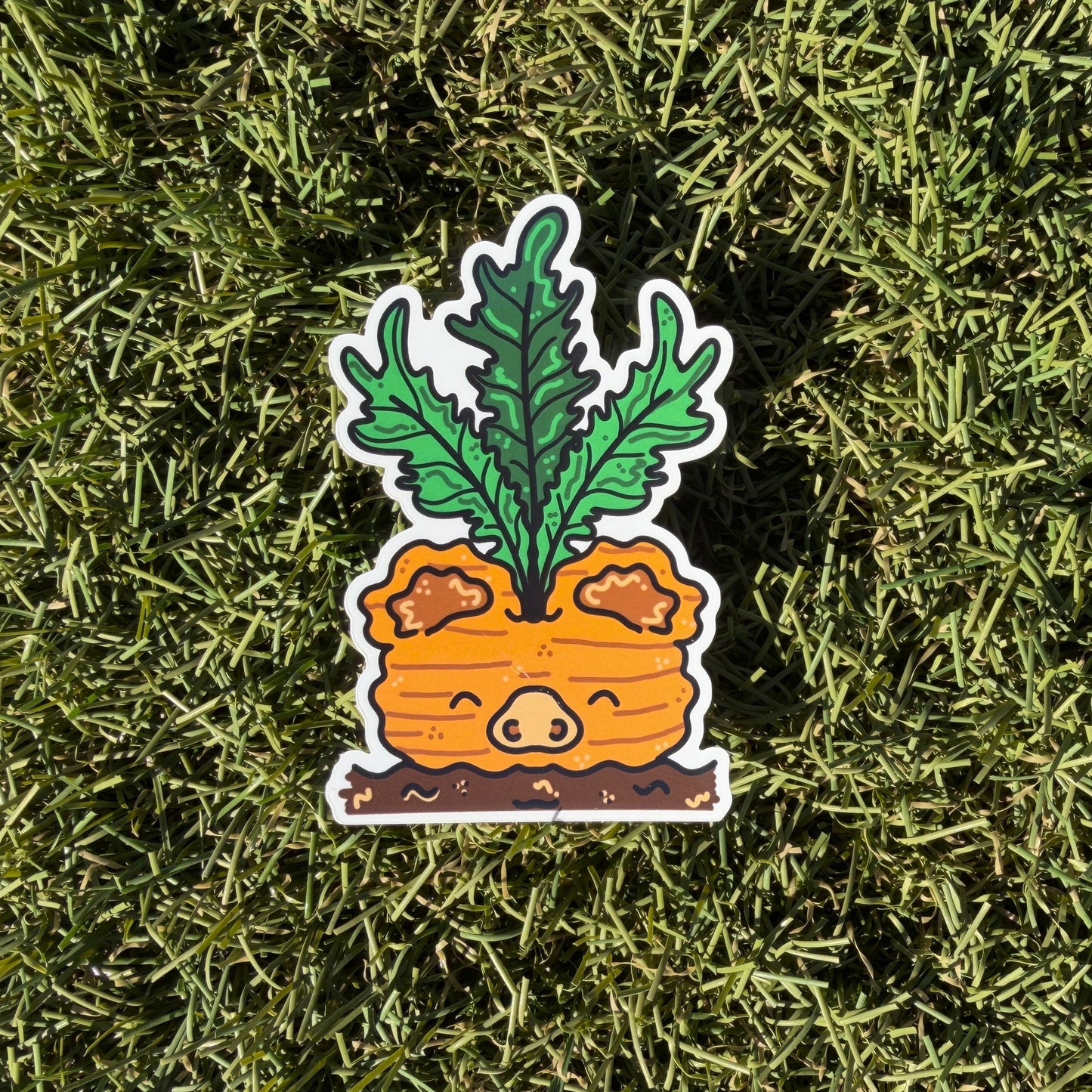 Carrot Root Vinyl Sticker