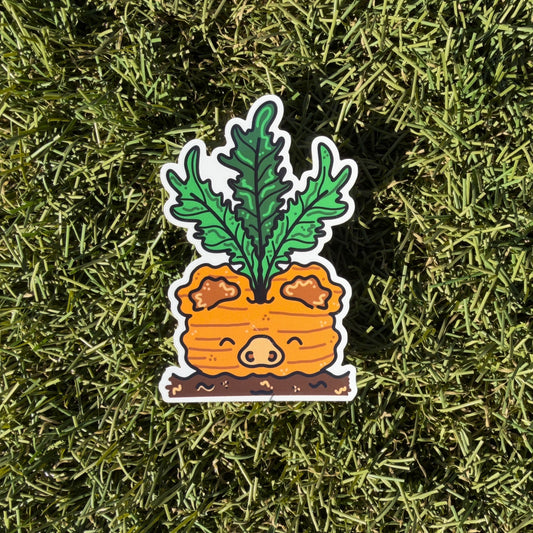 Carrot Root Vinyl Sticker
