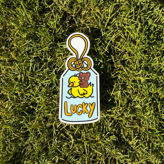 Lucky Ducky Vinyl Sticker