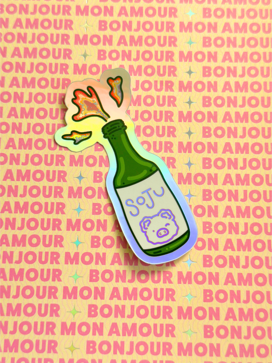Soju Holographic Vinyl Sticker