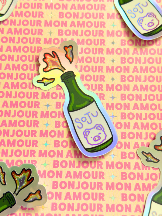 Soju Holographic Vinyl Sticker