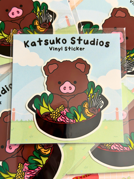 Hot Pot Bath Vinyl Sticker