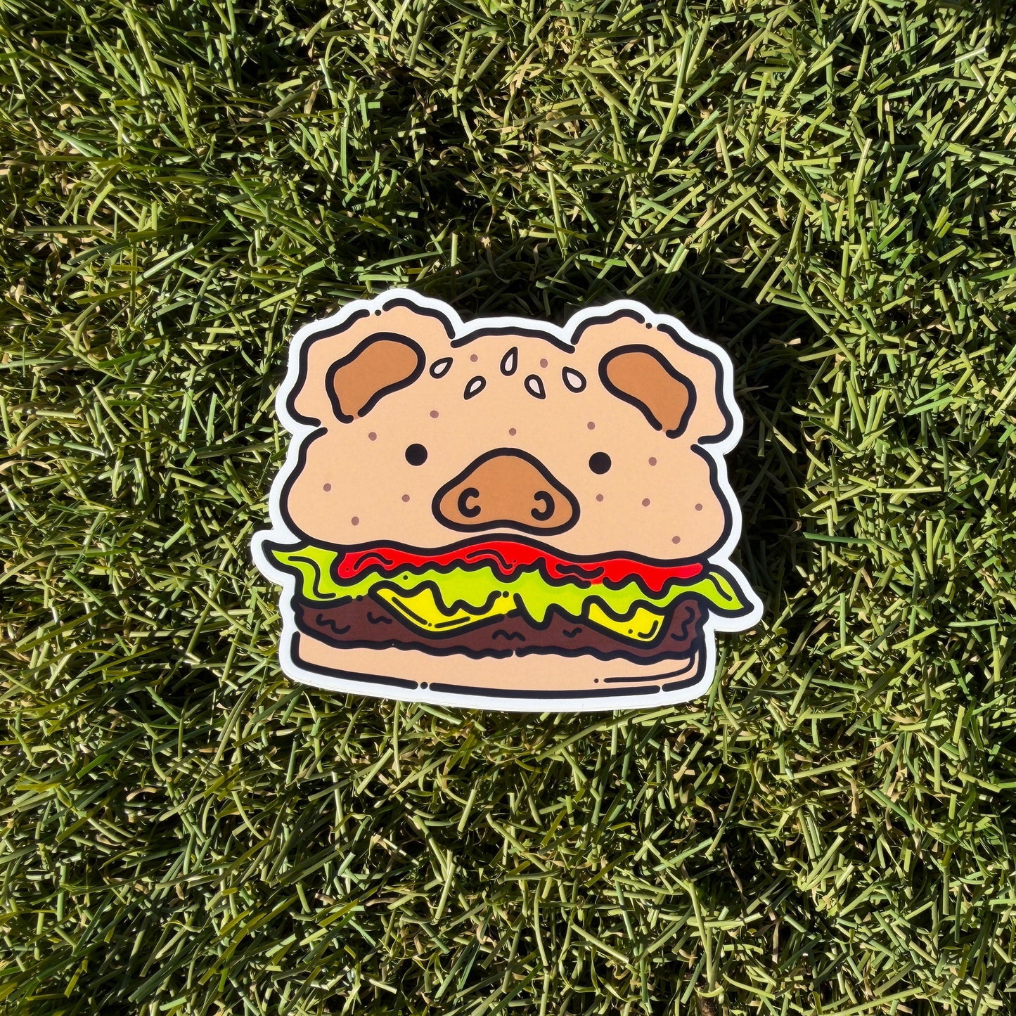 Yummy Burg Vinyl Sticker